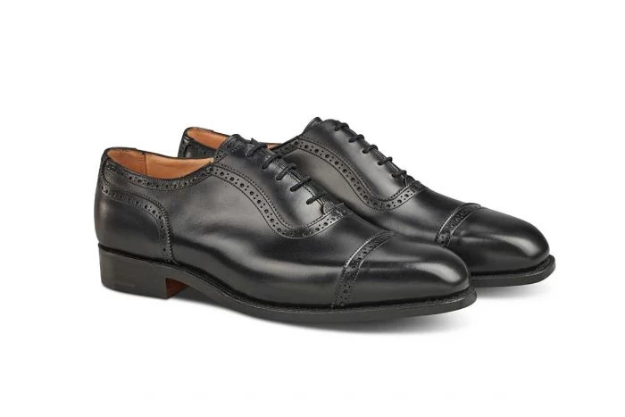 Belgrave Toecap Oxford City Shoe - Black - Image 3