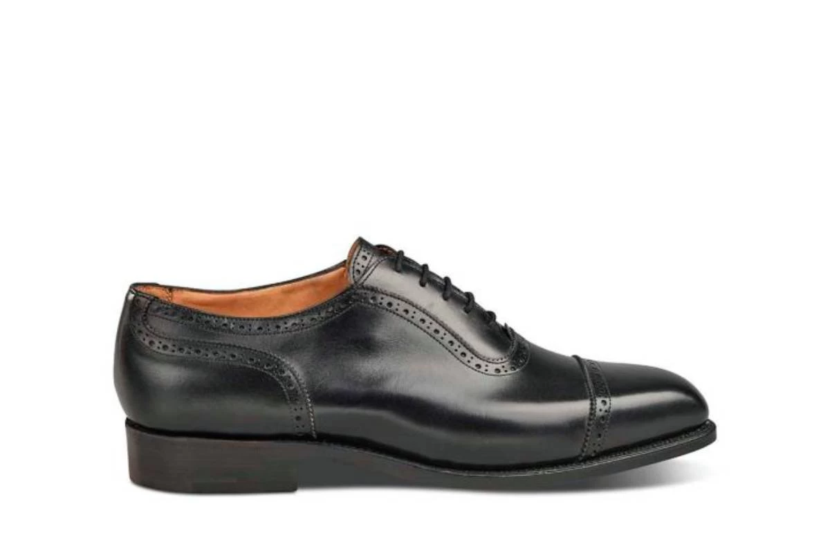 Belgrave Toecap Oxford City Shoe - Black
