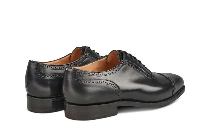 Belgrave Toecap Oxford City Shoe - Black - Image 4