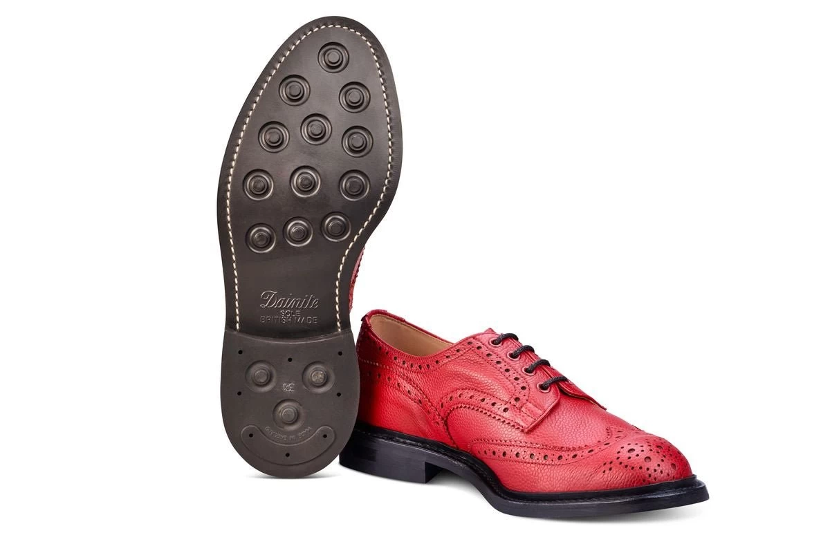 Bourton Country Shoe - Red Scotch Grain - Image 5