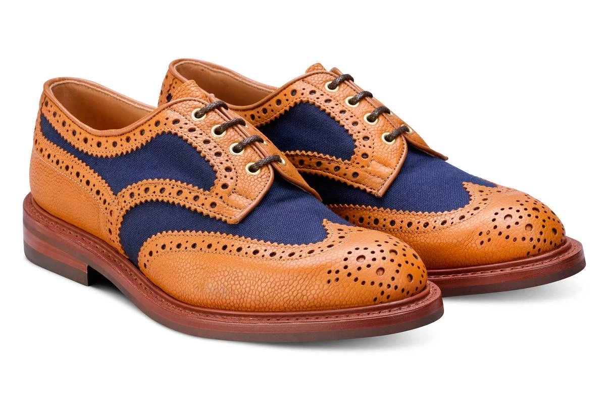 Bowood Country Shoe - Tan/Navy Two Tone - Image 3