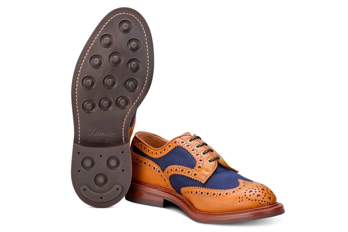 Bowood Country Shoe - Tan/Navy Two Tone - Image 5