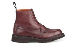 Camilla Derby Boot - Olivvia Deerskin - Burgundy Burnished