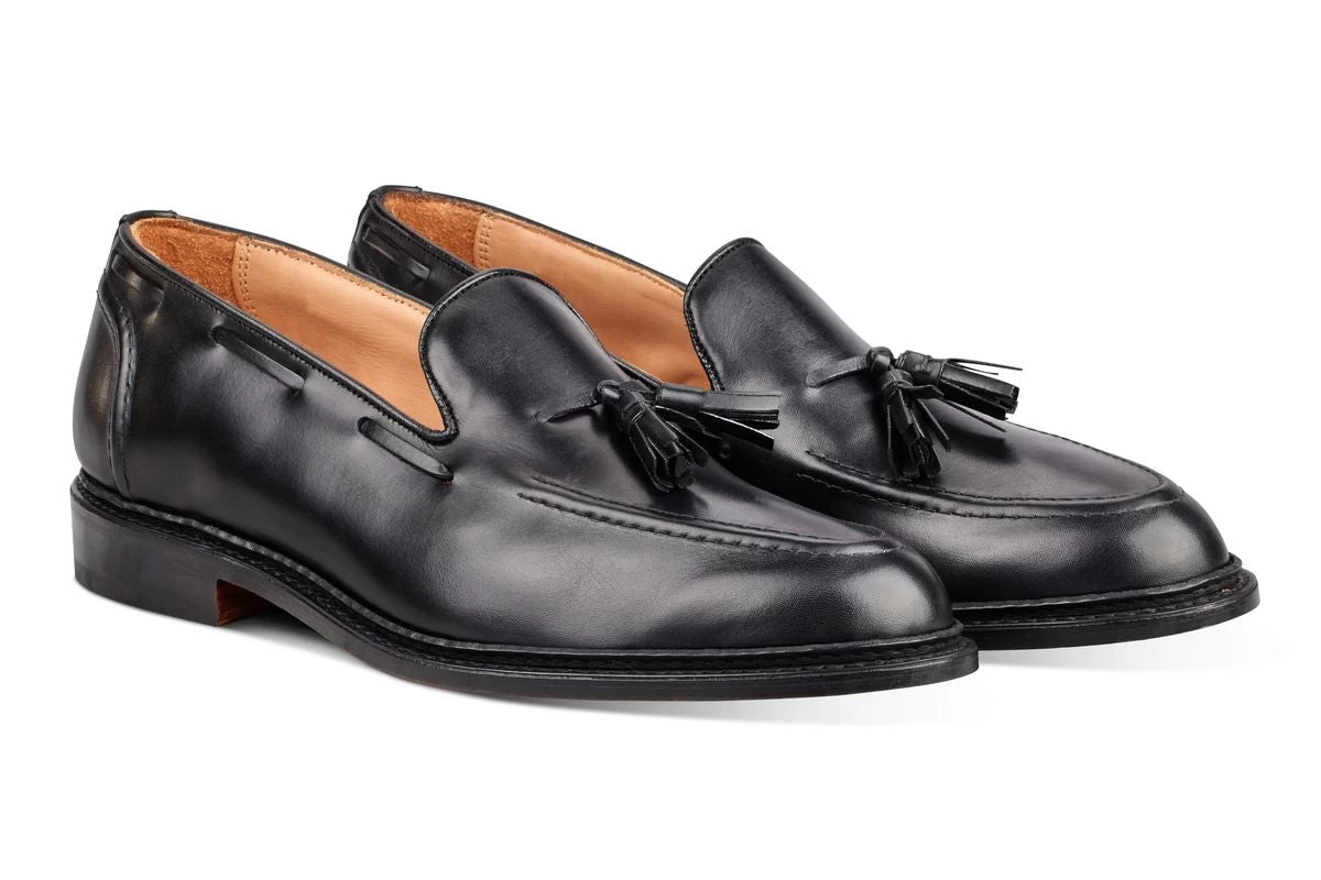 Elton Tassel Loafer - Black Box Calf - Image 3