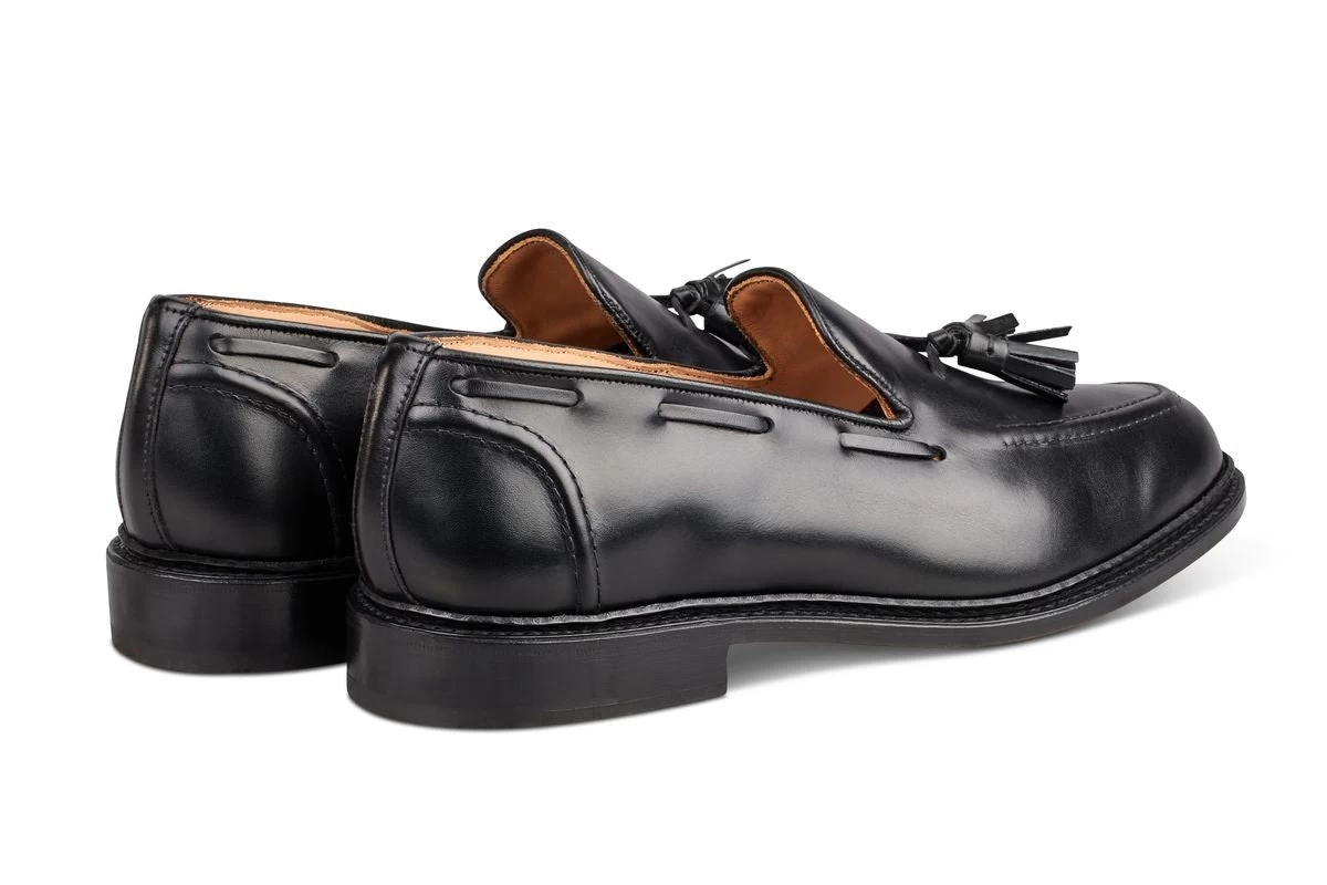 Elton Tassel Loafer - Black Box Calf - Image 4