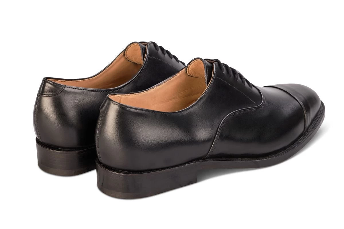 Henley JS9550 Plain Toecap Oxford City Shoe - Black (Multiple Width Fittings) - Image 4