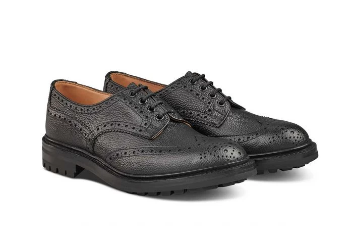 Ilkley Country Shoe - Black Scotch Grain - Image 3