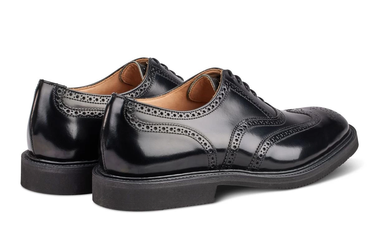Jeremy Brogue Oxford City Shoe - Black Bookbinder - Image 4
