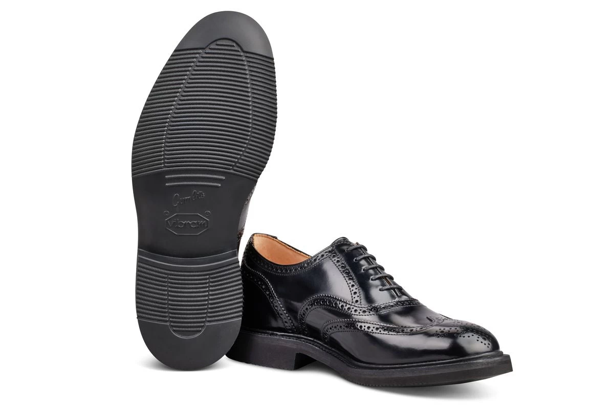 Jeremy Brogue Oxford City Shoe - Black Bookbinder - Image 5