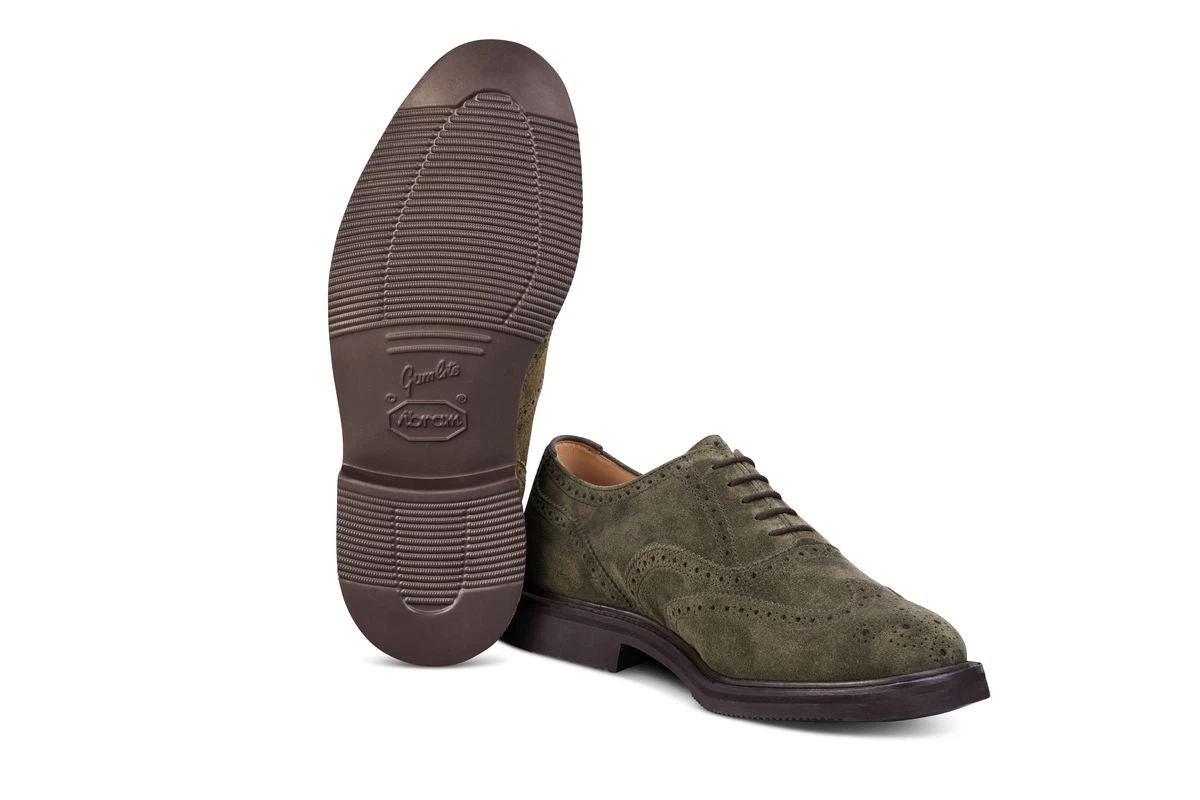 Jeremy Brogue Oxford City Shoe - Earth Castorino Suede - Image 5