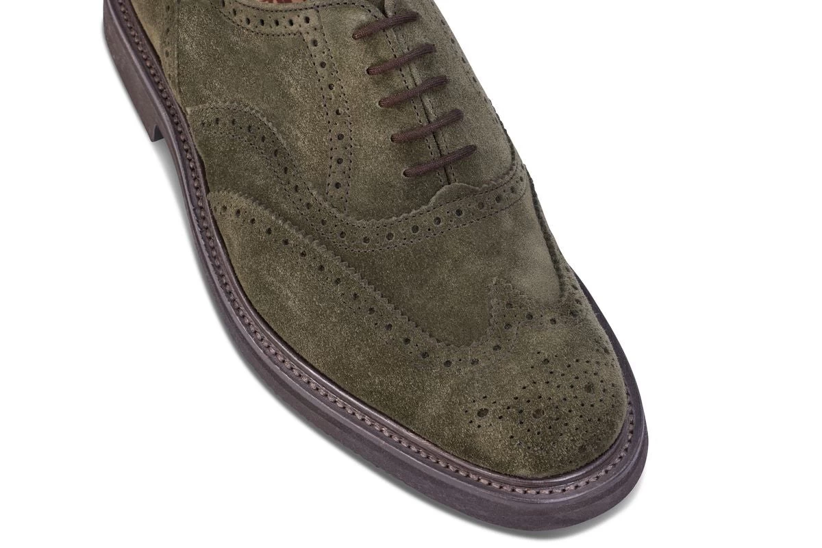 Jeremy Brogue Oxford City Shoe - Earth Castorino Suede - Image 2