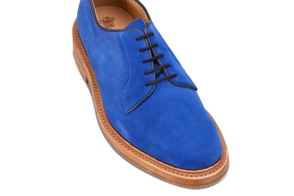 Robert Derby Shoe - Electric Blue Castorino Suede - Image 2