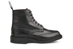 Stephy Brogue Boot - Black